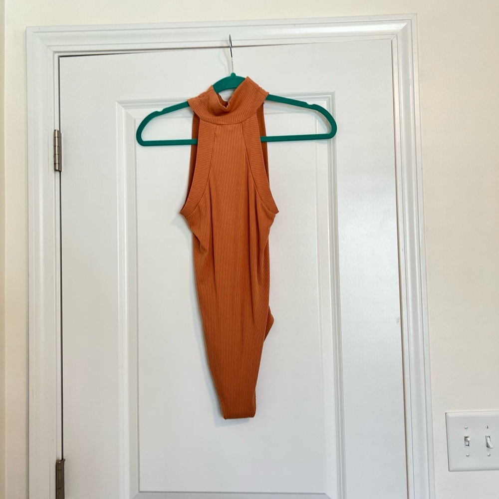 Tan Ribbed Bodysuit